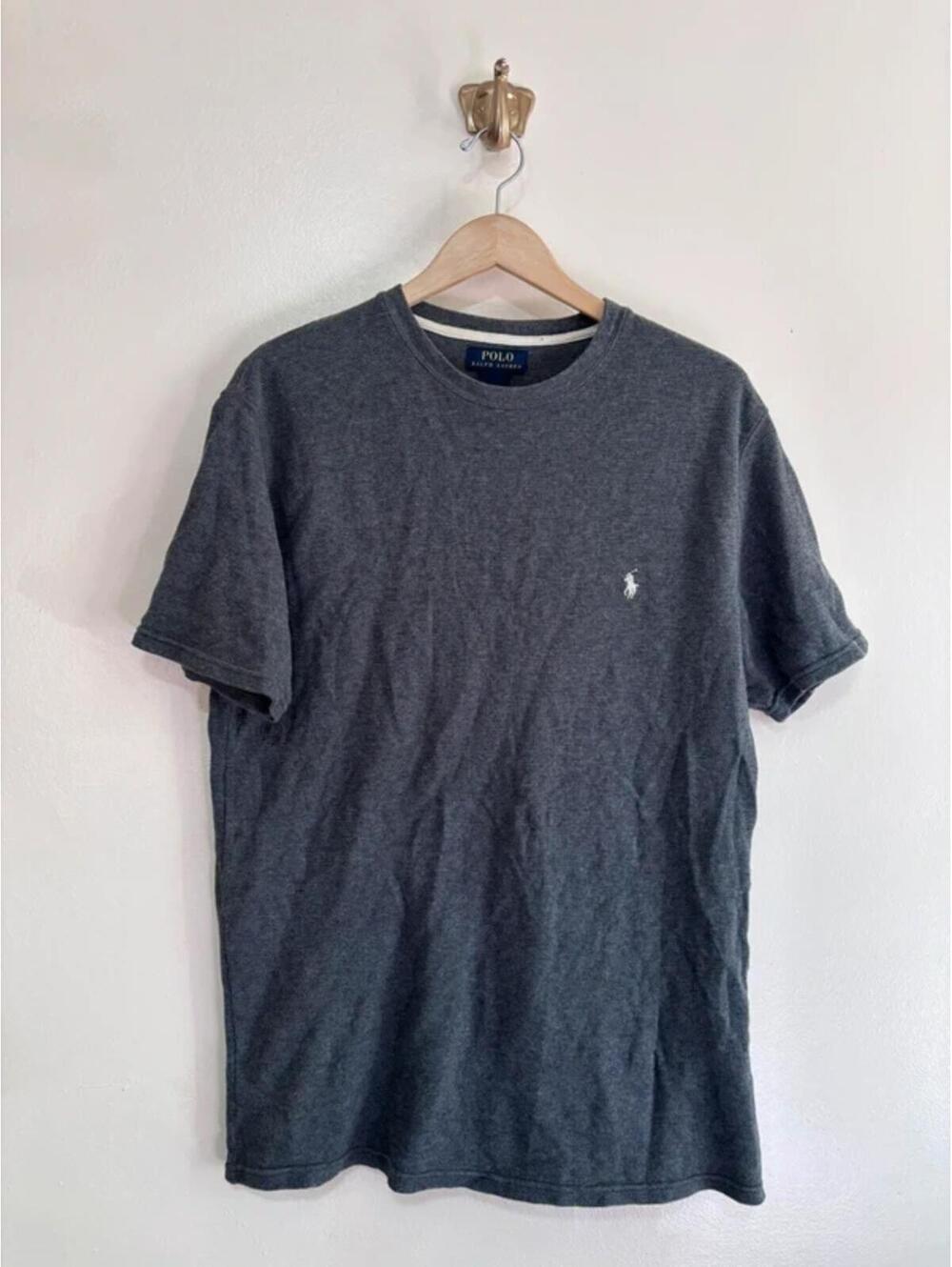 Polo Ralph Lauren Waffle‎ Knot Grey Tshirt White Pony size XL